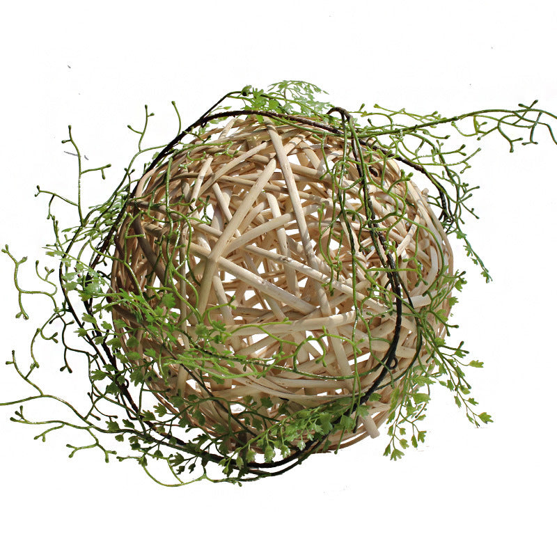 Decorative natural material decor ball