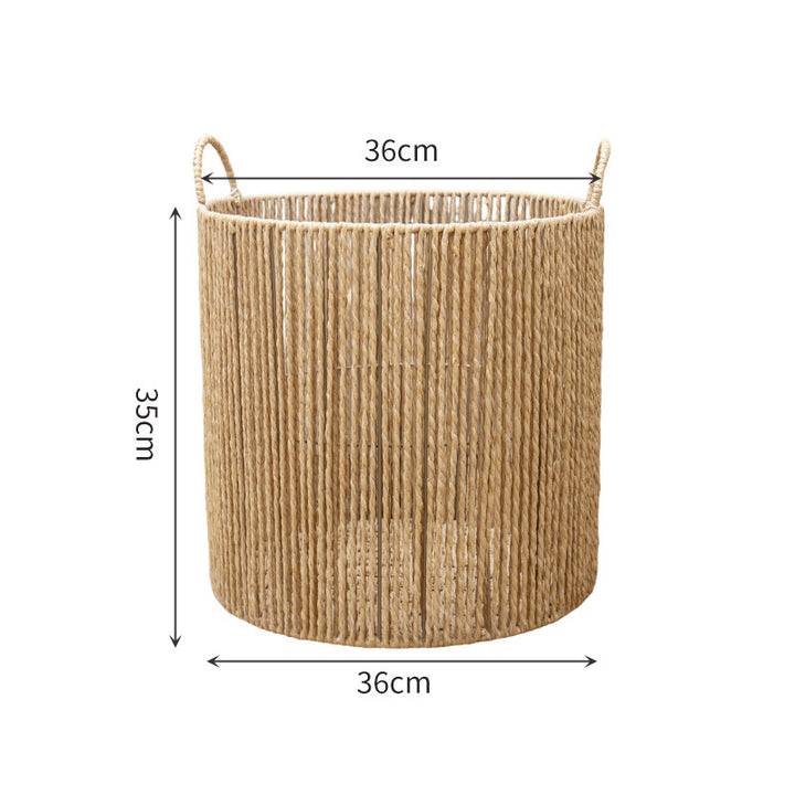 Handcrafted storage basket made of natural fibers