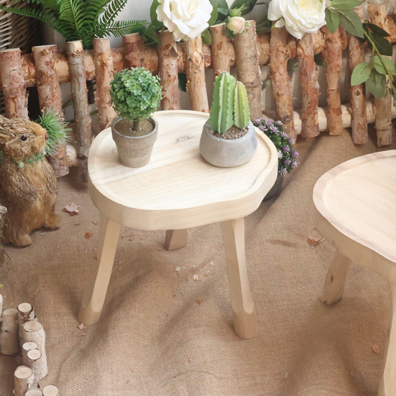 Elegant wood side table