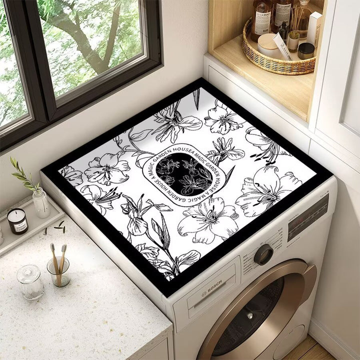 Decorative Floral Laundry Room Counter Mat
