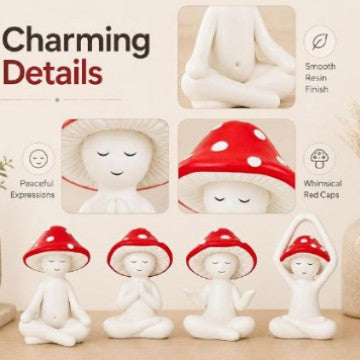 Playful Zen Garden Decor Figure Set