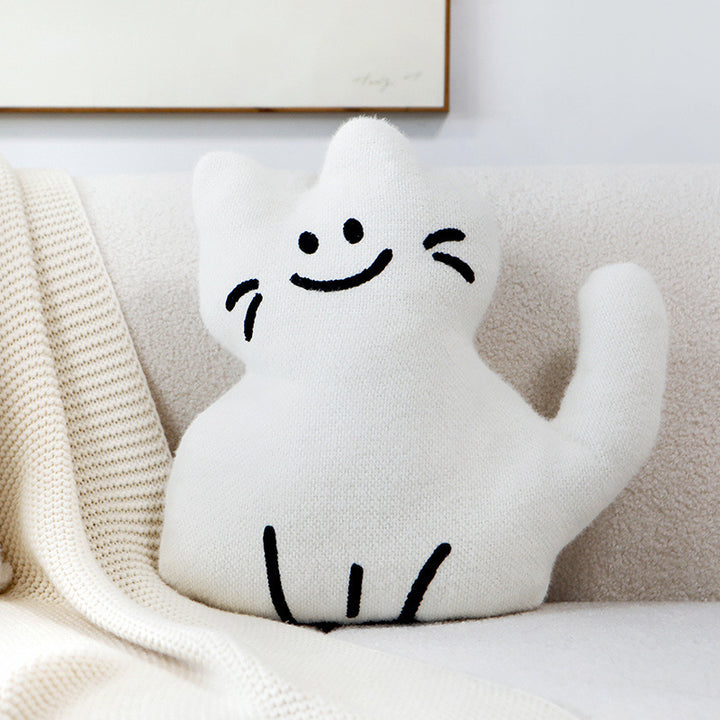 Cat-Shaped Decorative Cushion