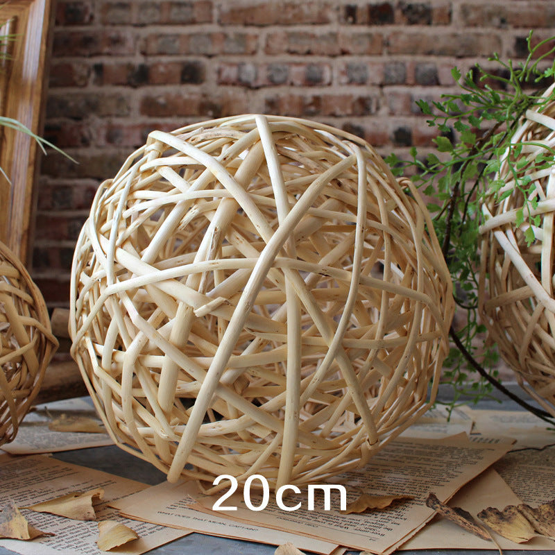 Decorative natural material decor ball