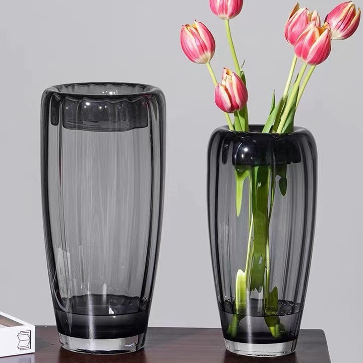 Elegant Vertical Glass Vase