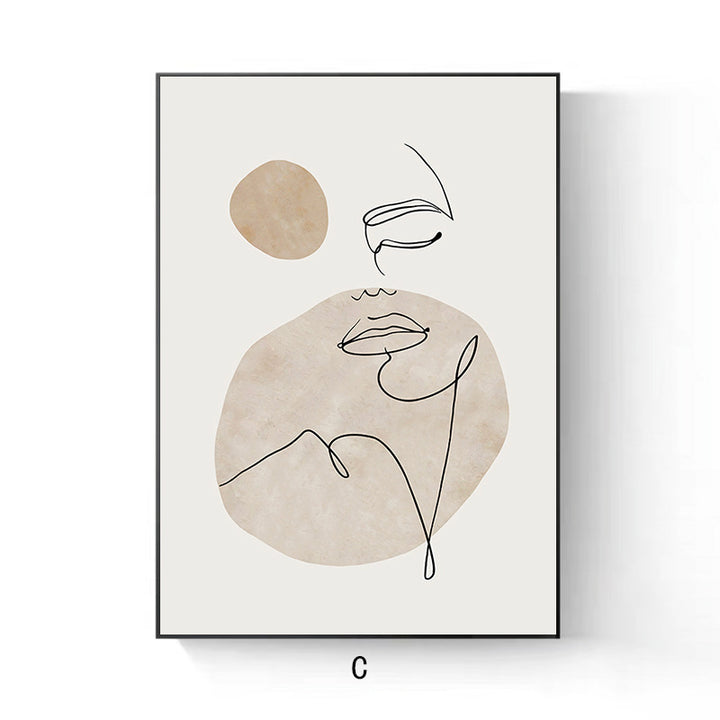 Elegant Line Drawing Floral Wall Art