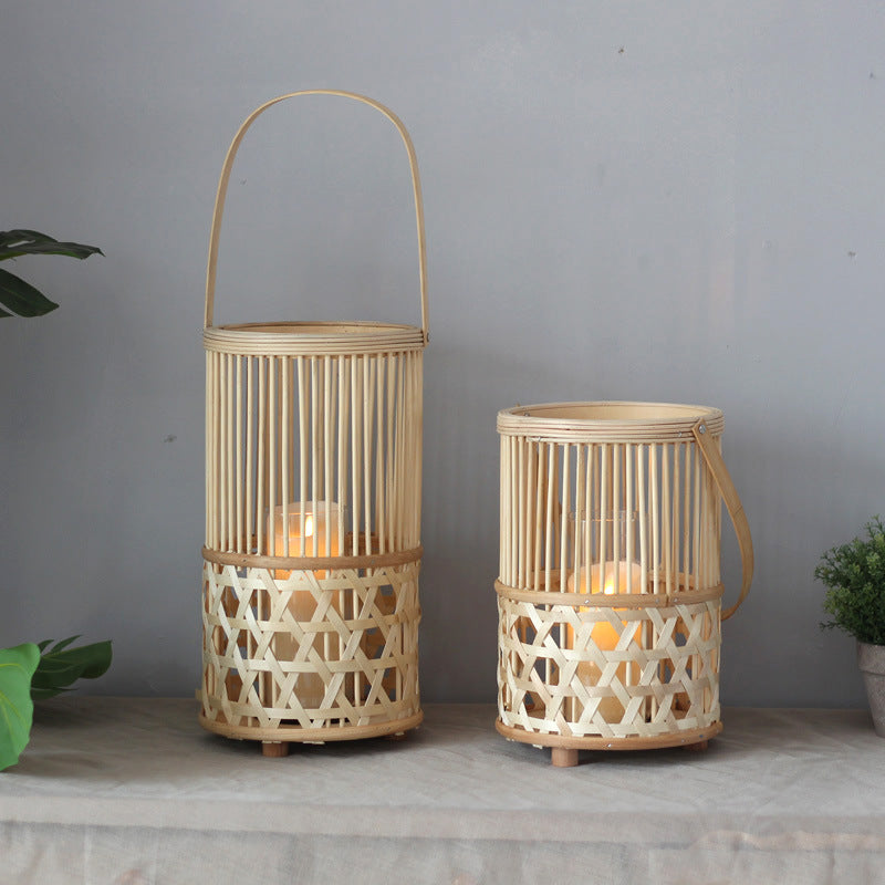 Handcrafted lantern made of rattan