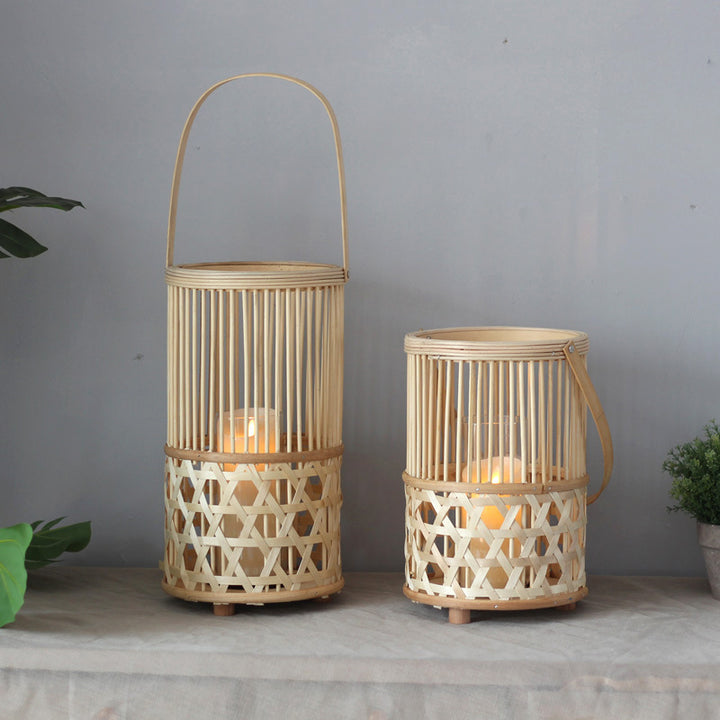 Handcrafted lantern made of rattan