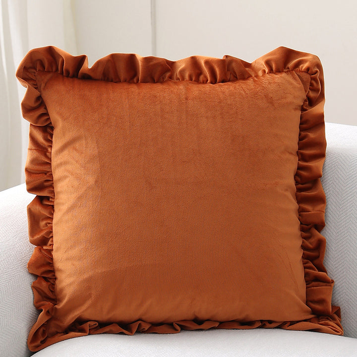 Decorative velvet cushion with soft filling