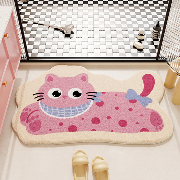 Panda-Themed Plush Bath Mat for Bathroom