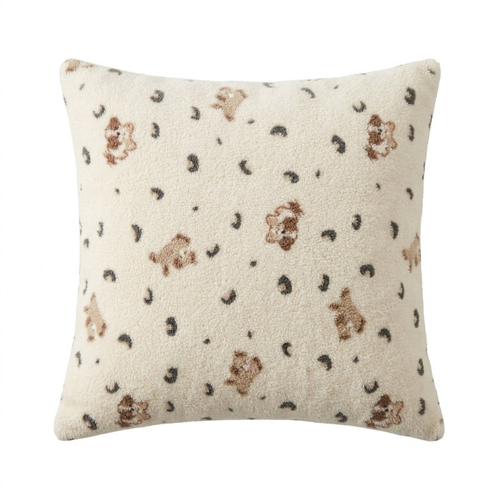 Decorative Fuzzy Pattern Pillow
