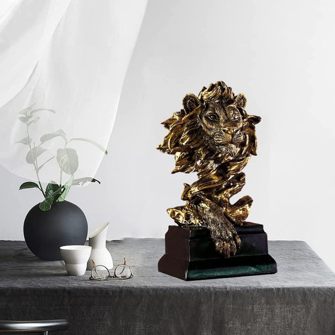 Artistic Lion Head Sculpture