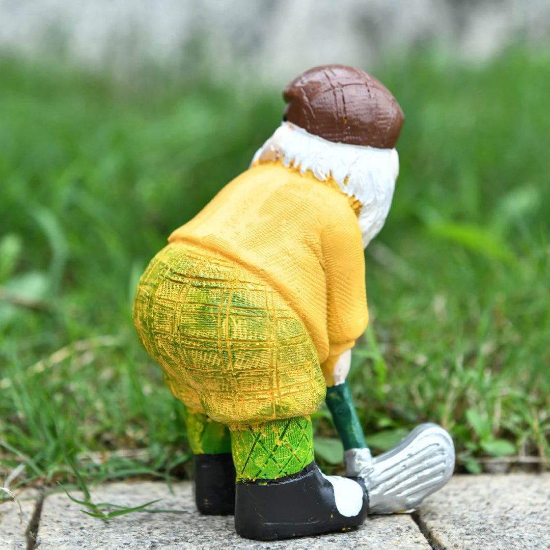 Whimsical Golfing Gnome Figurine