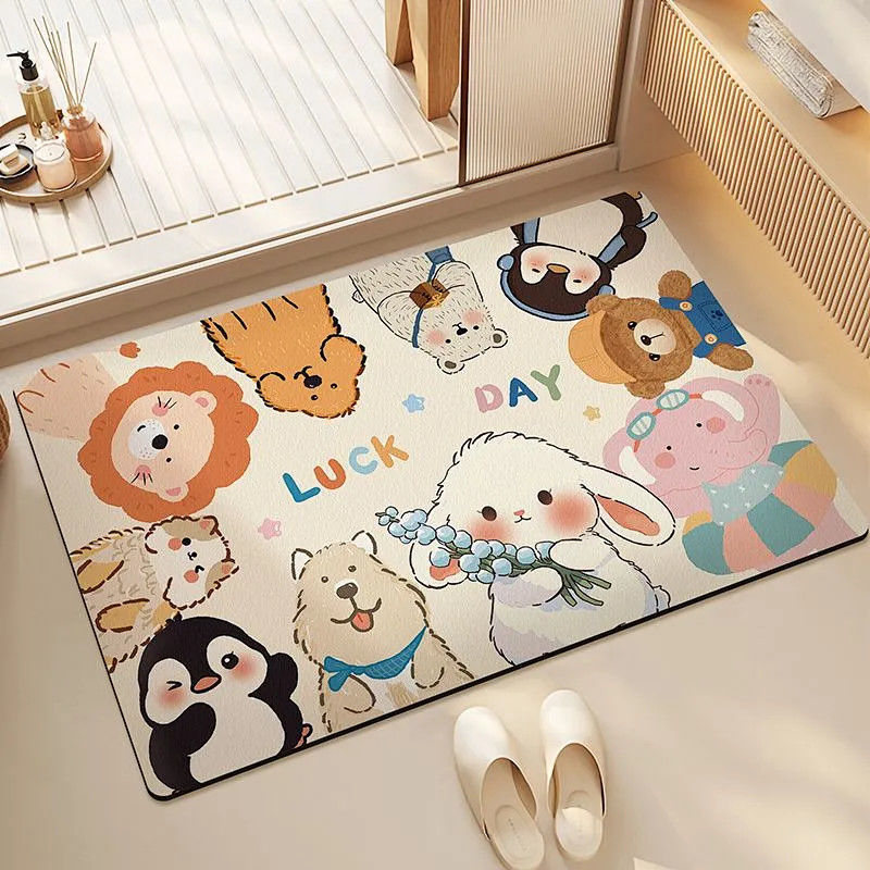 Welcome Home Cartoon Area Rug