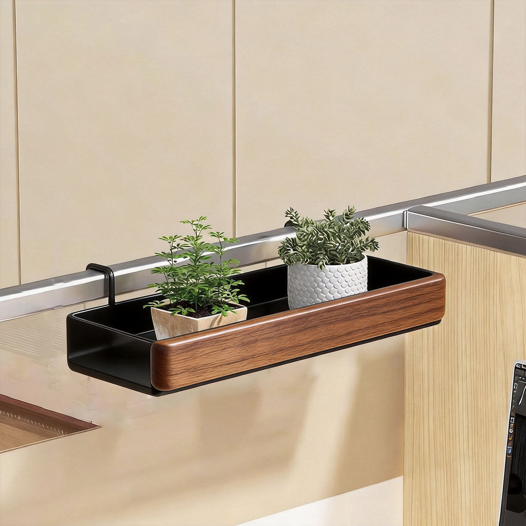 Over-Rail Mesh Hanging Shelf Organizer