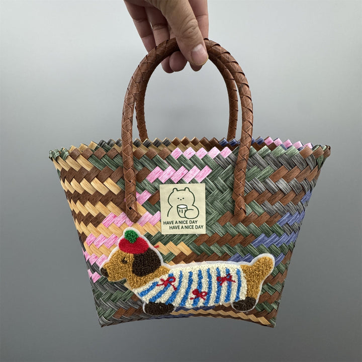 Playful and Handmade Basket Bag