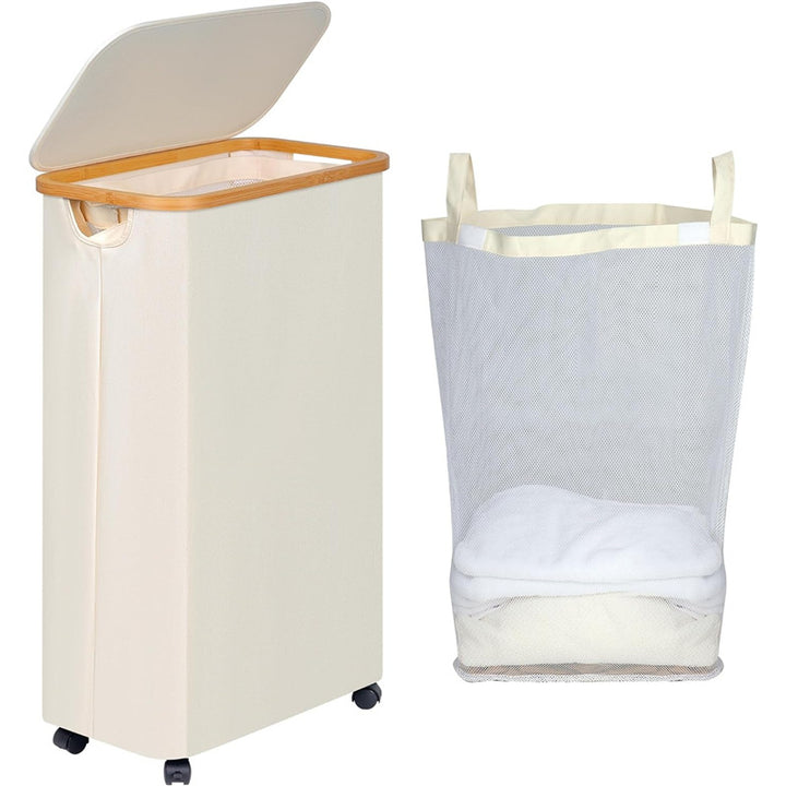High-quality laundry container with removable inner bag