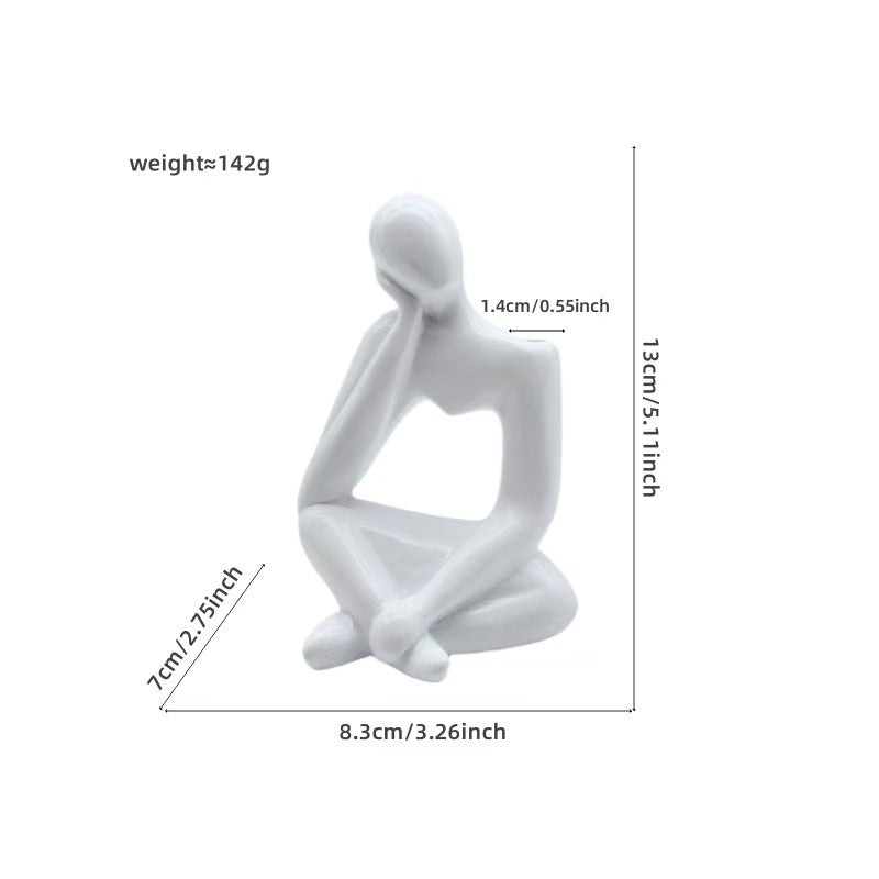 Abstract Sitting Figure Sculpture