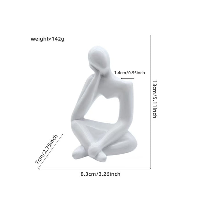 Abstract Sitting Figure Sculpture