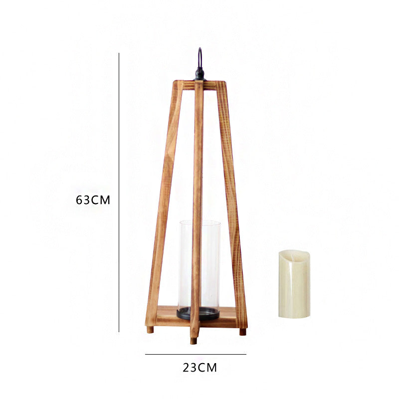 Stylish lantern made of wood