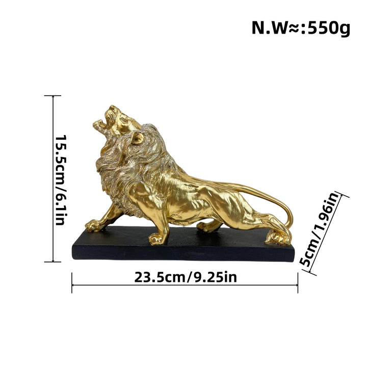 Decorative lion figure with golden details