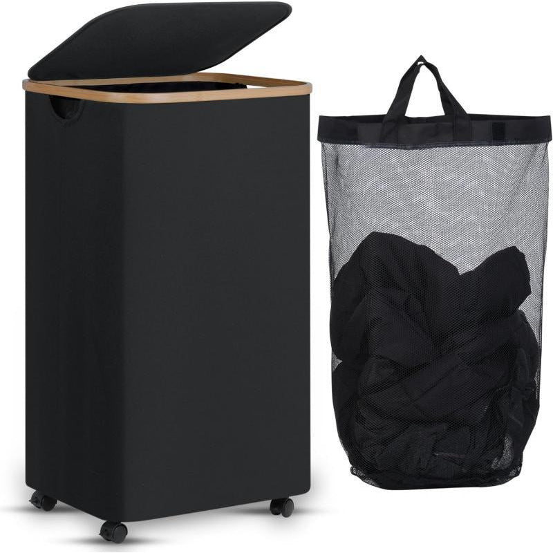 High-quality laundry basket with removable and washable inner bag