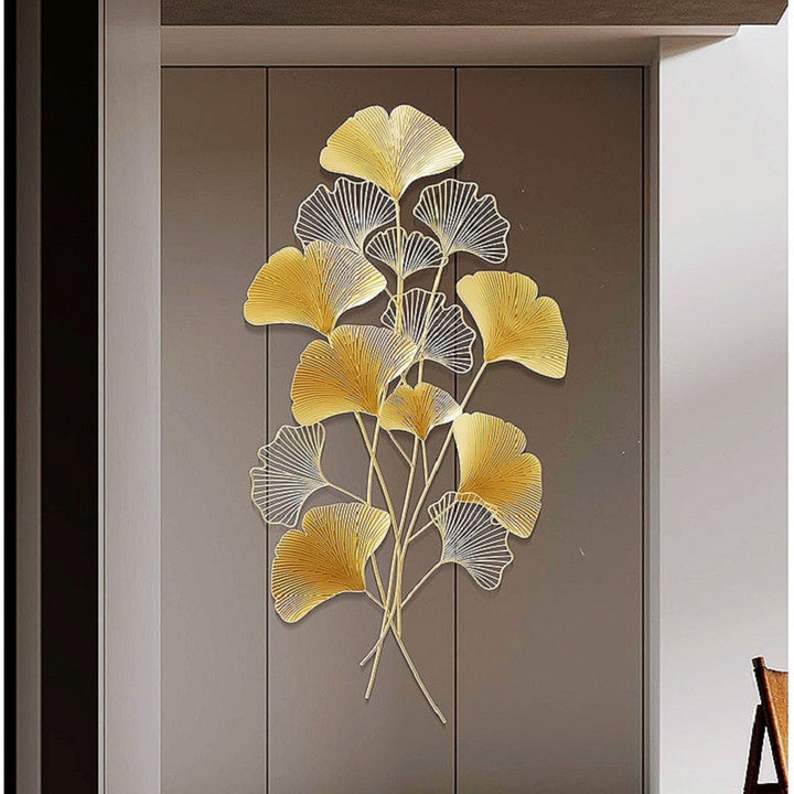Contemporary Ginkgo Leaf Wall Sculpture