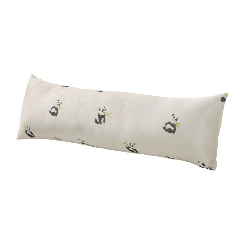 ergonomic extra-long body pillow with memory foam and panda motif cover