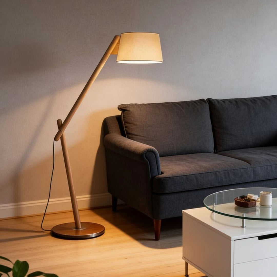 Adjustable modern bow floor lamp