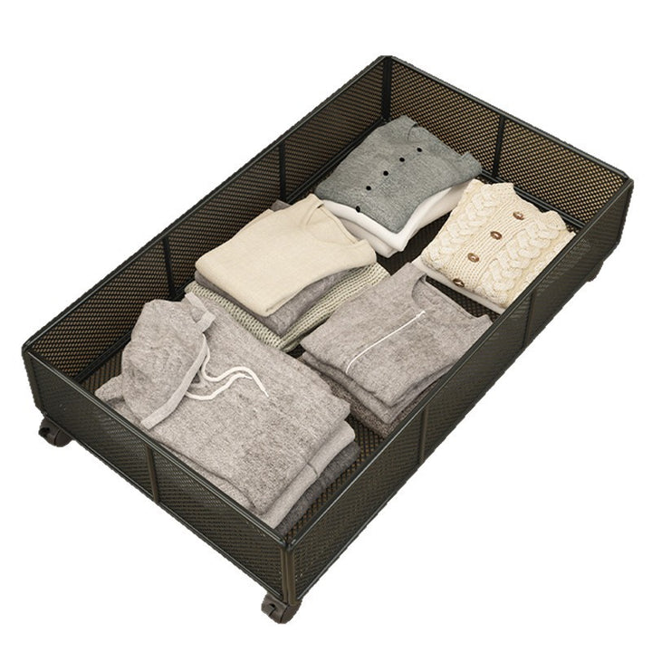 Underbed Roll Storage Basket with Mesh Design