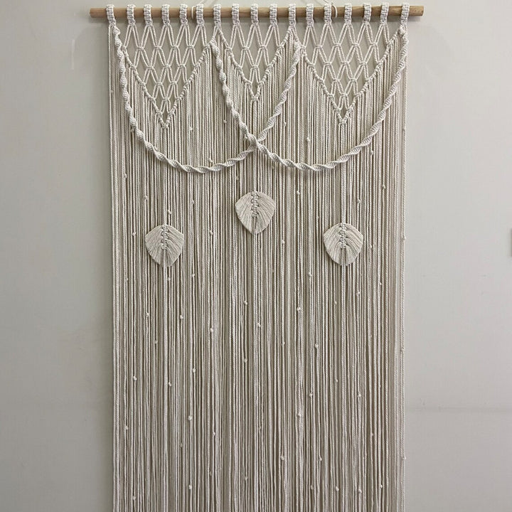 Macrame Leaf Motif Wall Hanging