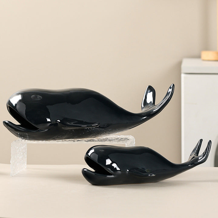 Decorative whale figure