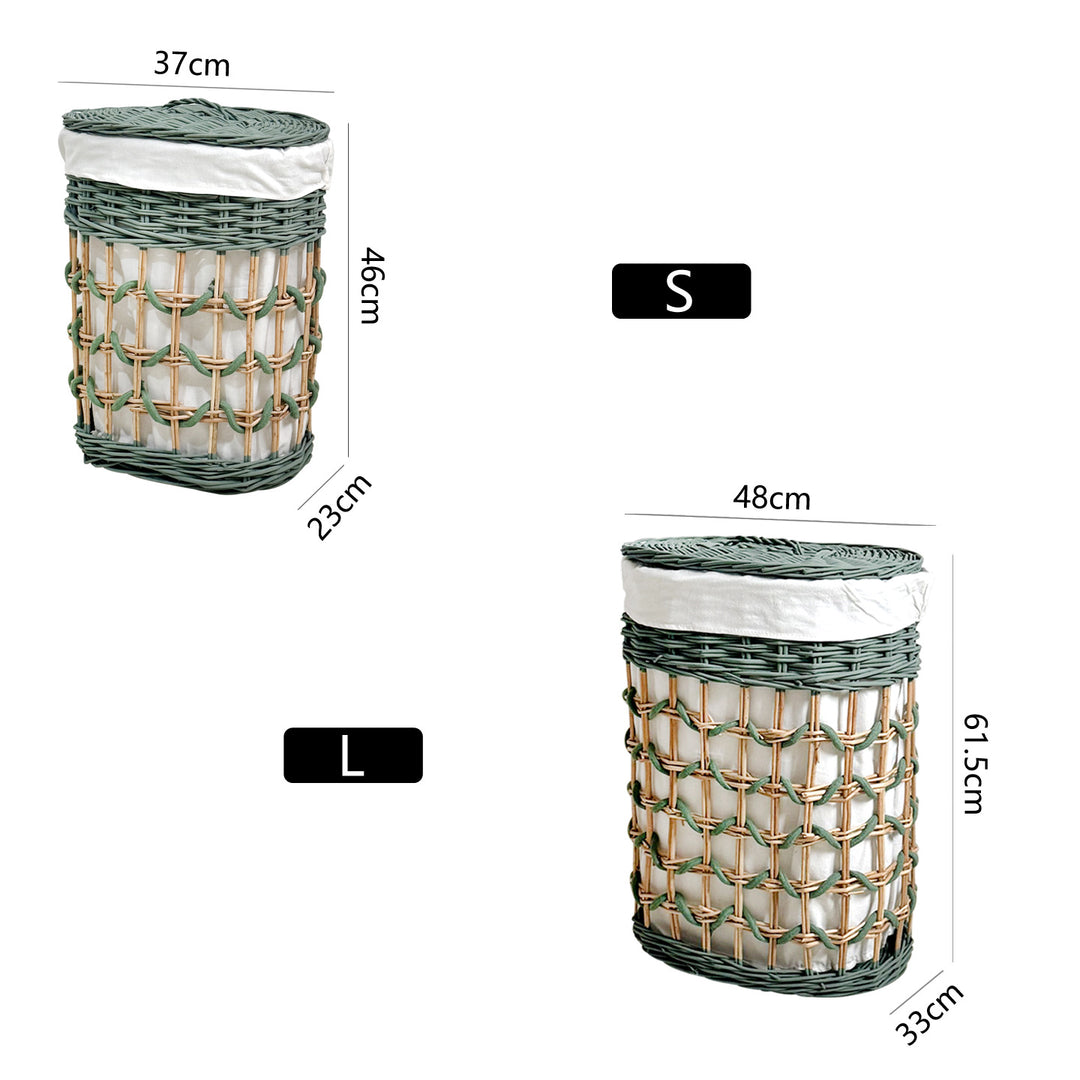 Stylish laundry basket with removable inner lining