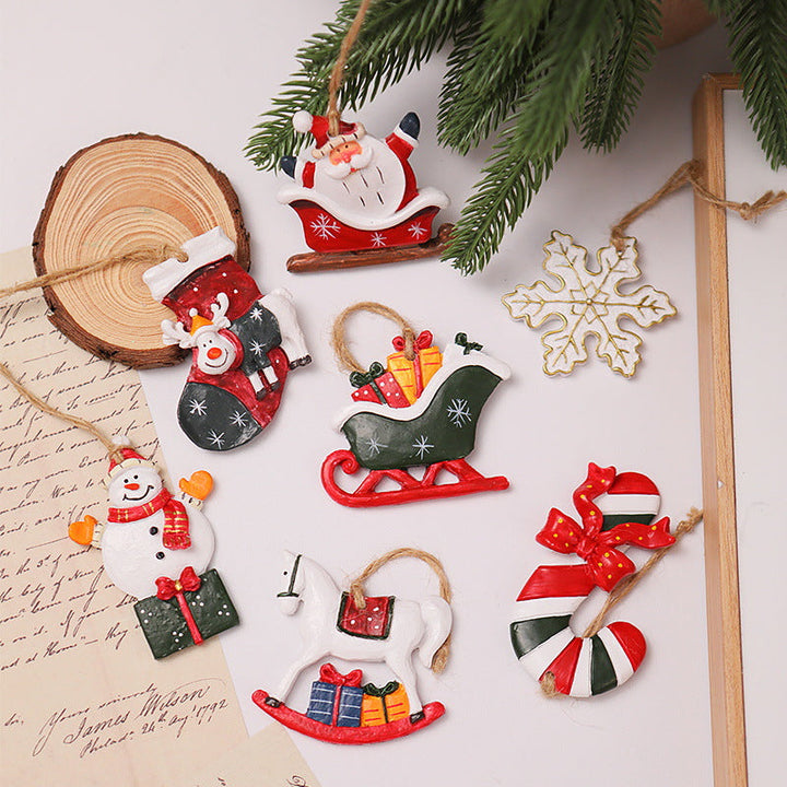 Decorative Christmas stocking with reindeer motif