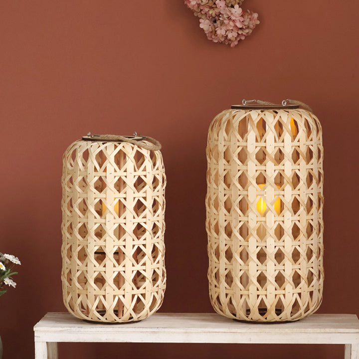 Handcrafted lantern in natural design