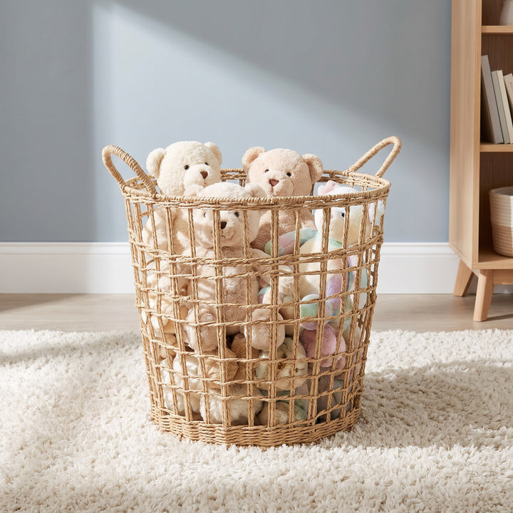 Stylish storage basket made of natural material
