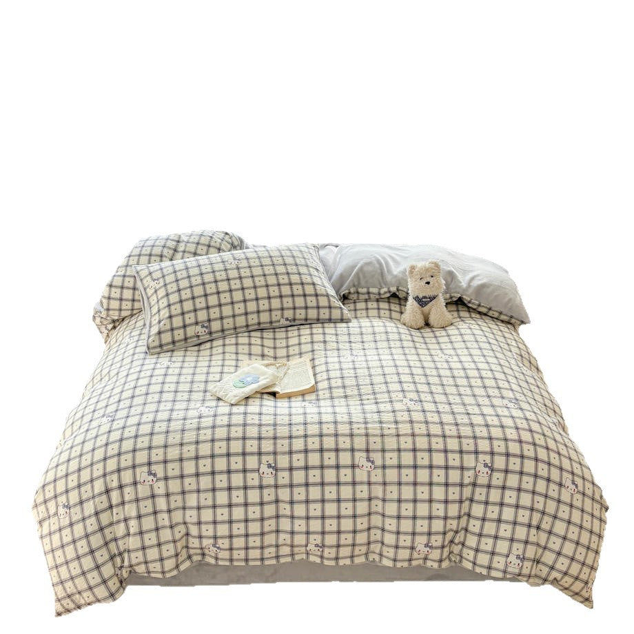 Playful Cartoon Print Duvet Cover Set