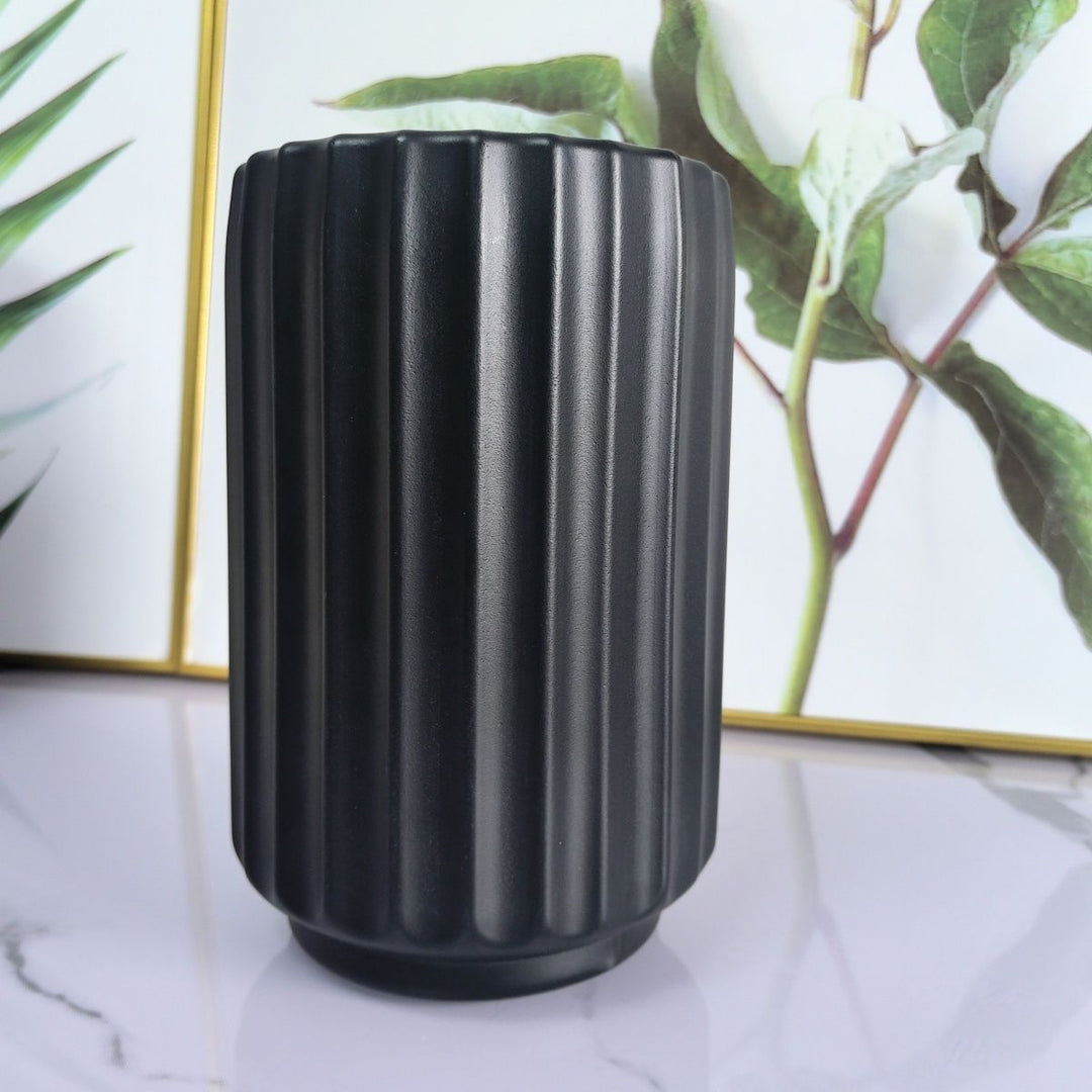 Decorative Vertical Ribbed Vase