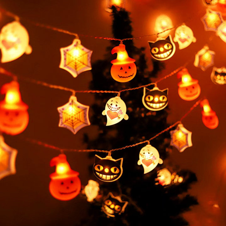 Decorative Halloween LED Pumpkin Ghost Bat String Lights