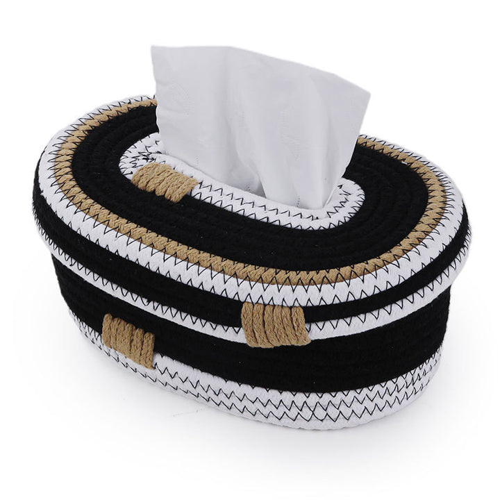 Elegant storage basket made of woven natural material