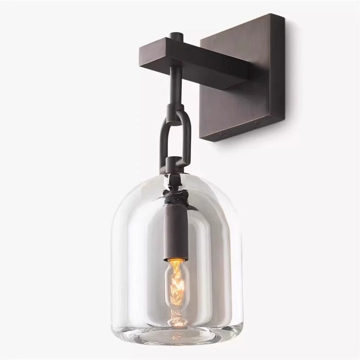 Industrial Glass Pendant Light