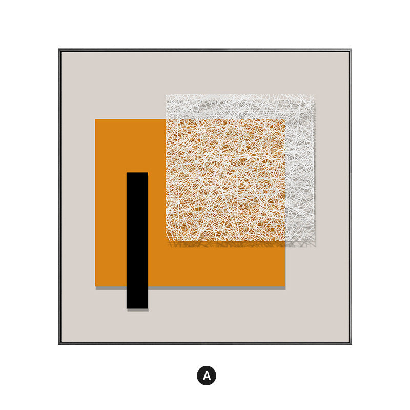 Framed Abstract Textured Wall Decor