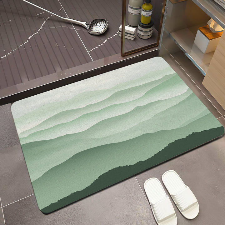 Scenic Mountain Landscape Bath Mat