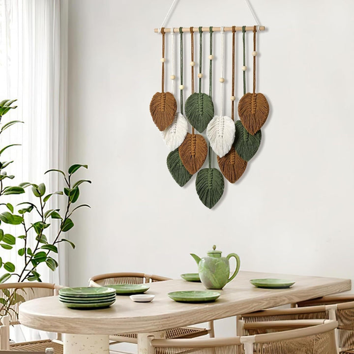 Macrame Leaf Wall Hanging Art