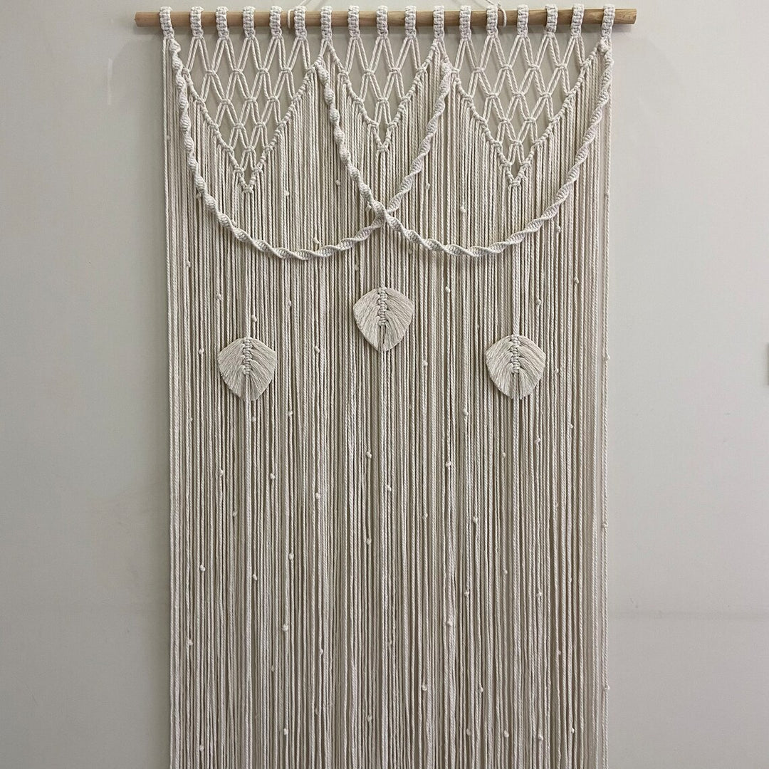Macrame Leaf Motif Wall Hanging