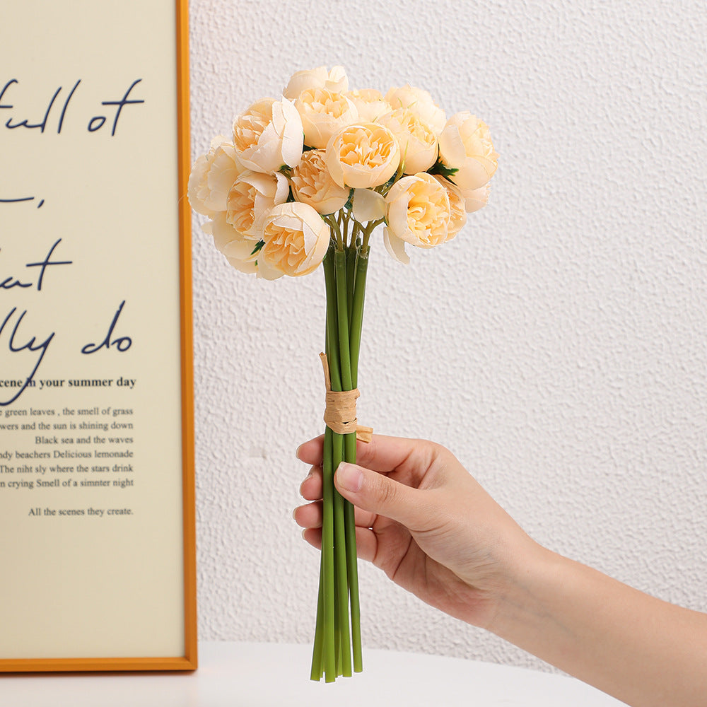 More realistic artificial peony bouquet