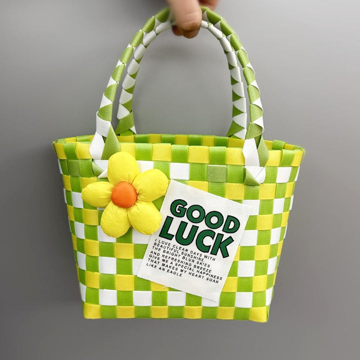 Playful and Colorful Basket Bag