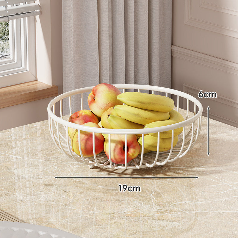 Tiered Curved-Frame Open-Wire Fruit Bowl Stand
