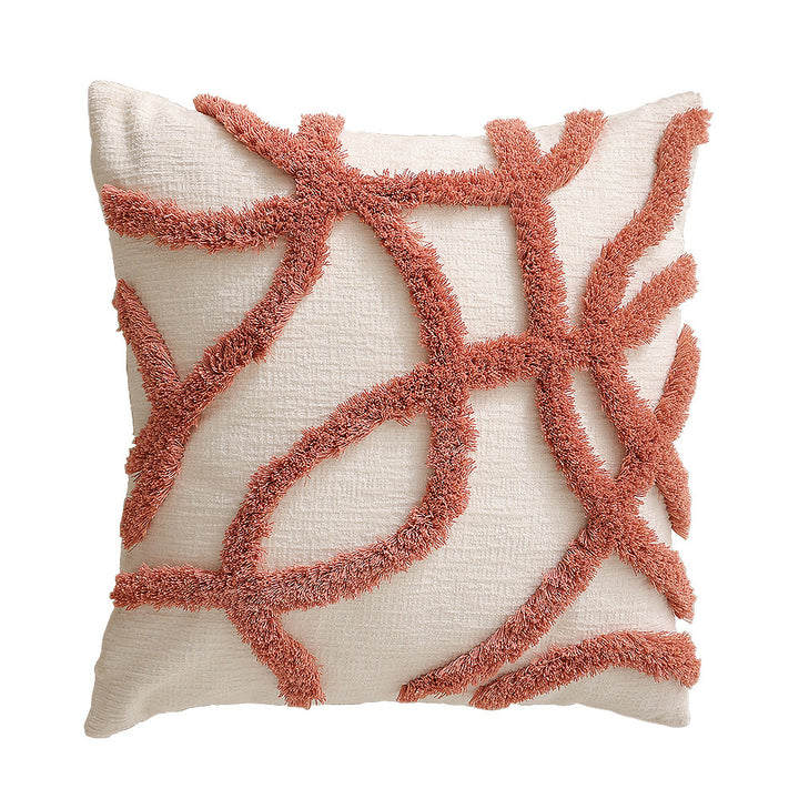 Decorative pillowcase with textured fringe relief