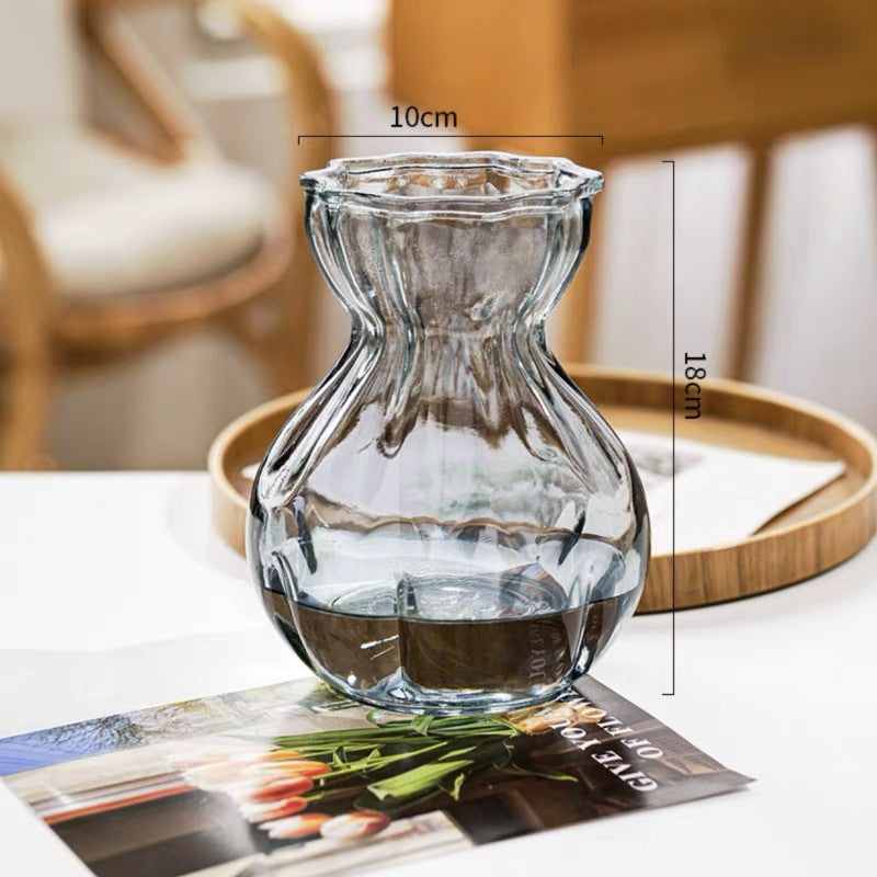 Elegant Curved Glass Vase