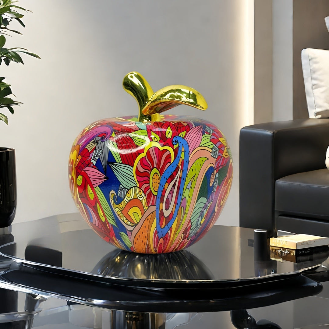 Decorative apple figure with artistic design